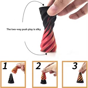 Hot bán 3D in xoắn ốc hình nón căng thẳng Đồ chơi chuỗi ảo ảnh kim tự tháp điêu khắc di chuyển thông qua Fidget Vortex chuỗi tưởng tượng chơi - Product Image 2