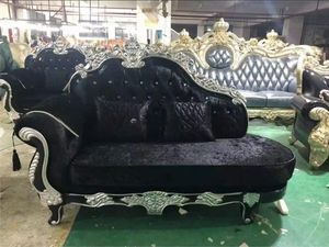 प्राचीन सोफे निर्माता यूरोपीय शैली क्लासिक कपड़े डुबाई थोक काउच रहने वाले कमरे सोफे 1 + 2 + 3 सीट विला सोफा - Product Image 3