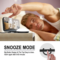 Nuevo reloj despertador vibratorio Extra fuerte con agitador de cama Relojes digitales Pantalla grande, con luz nocturna, cargador USB
