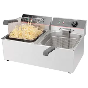 Friteuse commerciale, automatique, Double réservoir, pour frites et pommes de terre