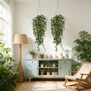 2026 Ingrosso 110cm Edera Artificiale Morbida in Plastica, Pianta Rampicante Finta per Decorazioni <span class=keywords><strong>da</strong></span> <span class=keywords><strong>Esterno</strong></span>, Pareti, Stanze e Finestre - Product Image 3