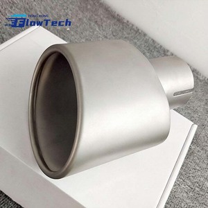ปลายท่อไอเสียสแตนเลสทรงรีขนาด 140x90 มม. สีเงิน สำหรับตกแต่งรถยนต์ - Product Image 1