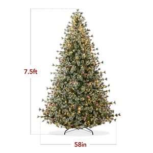 Árbol de <span class=keywords><strong>Navidad</strong></span> Artificial de Alta Calidad de 1.5 a 2.7 Metros con Nieve Artificial, Bayas Rojas y Piñas para Decoración Navideña, <span class=keywords><strong>Precio</strong></span> de Fábrica - Product Image 4