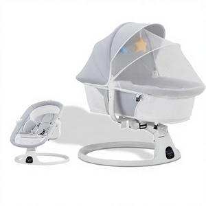 Sedia a dondolo per neonati, <span class=keywords><strong>culla</strong></span> multifunzionale, lettino elettrico in metallo per neonati, ausilio intelligente per il sonno - Product Image 5