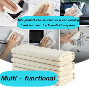 थोक प्रीमियम गुणवत्ता वाली भेड़ मेमने की त्वचा चेमो चमड़े की कार धोने तौलिया - Product Image 3