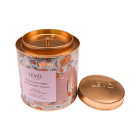 Boîte de conserve à double couvercle imprimée sur mesure avec couvercle intérieur gaufré Gravure sur métal Impression offset pour thé en vrac Collations Bonbons