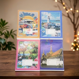 Cuaderno de ejercicios francés con encuadernación cosida, cubierta de papel estucado, cuaderno escolar, precio de fábrica, impresión personalizada, proveedor OEM - Product Image 6
