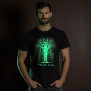 Mode Custom Katoen Glow In De Donkere T-Shirt Afdrukken
