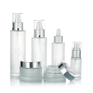 Luxury Glass Lotion <b>Bottle</b> Set 50ml Skin Care Serum Glass <b>Bottle</b> Pump 100/120ml Toner <b>Bottle</b> of Glass With Jar Set for Cosmetic - Product Image 4