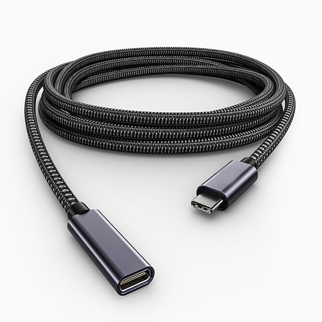 Type-c Extension Cable (3.3Ft/1m/40Gbps/240W) USB 3.2 USB 4.0 Extender Cable Male to Female Extension Fast Charging & Sync Cable
