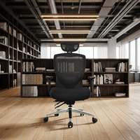 Chaise de bureau exécutive robuste avec dossier inclinable de 135 à 140 degrés, accoudoirs réglables et soutien lombaire