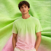 ANONO Großhandel anpassbare Baumwolle Tie Dye Single Jersey Stricks toff Digitaldruck Stoff für T-Shirt Kleidung