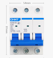 Disjoncteur de haute qualité CHINT MCB NXB-63 -4P 50-60A à double alimentation avec interverrouillage