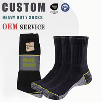 Chaussettes de travail en coton rembourrées, chaussettes robustes personnalisées pour hommes