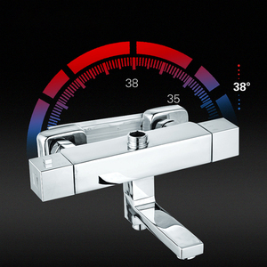 Moderno cuarto de baño Baño de latón cromado ducha termostática mezclador grifo - Product Image 1