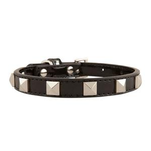 Collar de cuero para mascotas de lujo al mejor precio, mayorista elegante de diseño sólido, fabricado para adiestrar perros y gatos, con encaje - Product Image 2