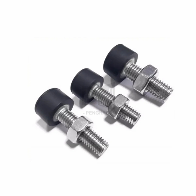 Low Elasticity Rubber Buffer Limit Screw M3M4M5M6M8M10 Stainless Steel 304 Screws Shock Absorber Anti-Collision Stop Bolt