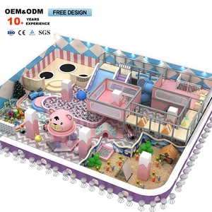 Parque Infantil Interior con Temática de Dulces Rosados para Niños, Diversión Interactiva para Padres e Hijos, Equipo de Parque de Aventuras Directo de Fábrica - Product Image 1