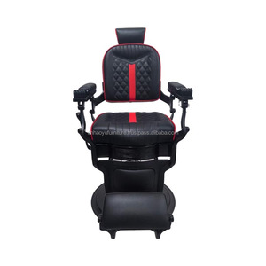 Chaise de barbier de Style moderne confortable réglable en hauteur 360 degrés Rotation chaise de Studio de coupe de cheveux inclinable Durable pour hommes - Product Image 4