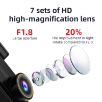Caméra embarquée 4K double objectif avant et arrière avec Wi-Fi et GPS, vision nocturne HD – Nouveauté très demandée