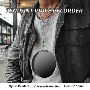 เครื่องบันทึกเสียง MP3 แบบจี้ห้อยคอสุดทันสมัย พร้อมระบบเปิดใช้งานด้วยเสียง บันทึกเสียงคมชัดระดับ HD และความจุ 16GB - Product Image 2