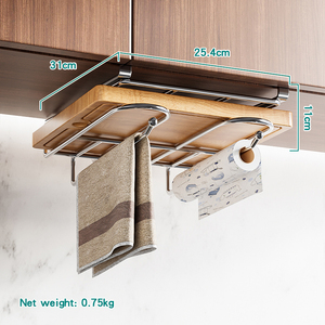 Étagère de rangement ou de présentation pour vaisselle en acier inoxydable 304, multifonctionnelle, 5 niveaux, sans perçage, à installer sous l'armoire - Product Image 4