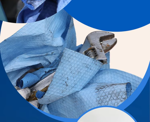Utilisation de la machine industrielle Rouleau jumbo bleu Lingettes jetables non tissées Spunlance Machine d'essuyage industrielle Remplacement du tissu pour <span class=keywords><strong>Wypall</strong></span> - Product Image 2