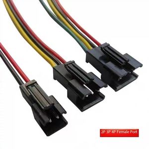 Kustom 2.54mm kabel JST SM perakitan inti tunggal 1P konektor 2-arah Harness 2-4P pilihan peralatan rumah PVC tembaga 10cm 12V - Product Image 4