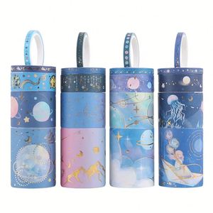 Papeterie : Lot de 20 autocollants et rubans washi adhésifs motif ciel étoilé, pour DIY et journal créatif, avec estampage à chaud - Product Image 3