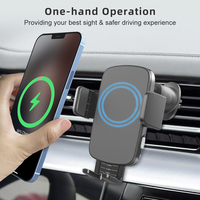 Cargador Inalámbrico Rápido de 15W para Auto, Marca OEM, con Sujeción Automática y Rotación de 360° para Celulares Android, Soporte para Celular en Rejilla de Ventilación