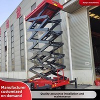 Plataforma Elevadora de Tijera Eléctrica Hidráulica Berui GTJZ1214, Móvil, 14m, Capacidad de Carga 320kg, para Trabajos Aéreos en Exteriores