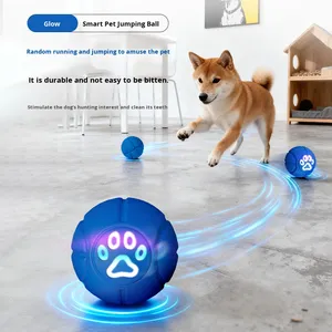 ของเล่นสุนัขไฟฟ้าอัจฉริยะ ลูกบอลยางนุ่ม ทนทานต่อการกัด มีไฟ ของเล่นแบบโต้ตอบสำหรับสุนัขเล่นกลางแจ้ง - Product Image 4