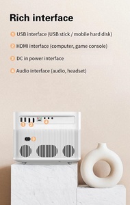 <span class=keywords><strong>Projecteur</strong></span> à <span class=keywords><strong>focale</strong></span> standard portable durable pour cinéma à domicile, rétroviseur vidéo HD, <span class=keywords><strong>projecteur</strong></span> LCD 4K - Product Image 4