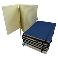 Cahier en papier blanc en cuir PU bon marché Cahier en PU avec boucle de stylo élastique Cahier en PU