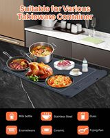 Trend ZC-250507-07 Tapis chauffant portable en silicone, style européen, carré, pliable, écologique, léger, design simple, pour réchauffer les aliments