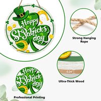 Décor mural rond en bois personnalisé et gravé, idéal pour la Saint-Patrick, cadeau d'entreprise, décoration de porte d'entrée ou de maison