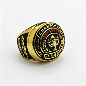 Anelli da Campionato di Danza Rossi Personalizzati a Prezzo all'Ingrosso, Anelli di Moda Economici per Basket <span class=keywords><strong>Fantasy</strong></span> - Product Image 1