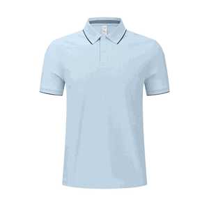 เสื้อโปโลผ้าฝ้ายถักสำหรับผู้ชาย แขนสั้น สำหรับฤดูร้อน ชุดทำงานธุรกิจ ป้องกันการหดตัว พร้อมป้ายและแท็ก - Product Image 3