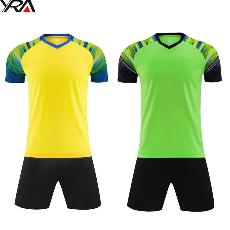 men's football training tracksuit short sleeves t shirts shorts set custom jersey soccer kits 2023 clothing wholesale