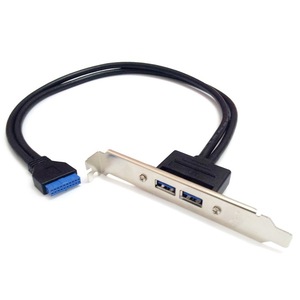 Cable de soporte Szhy-Link USB 3.0 de 20 pines a doble USB 3.0 de 50 cm para panel trasero de caja de PC - Product Image 3