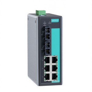 โมซ่า EDS-308-SS-SC สวิตช์อุตสาหกรรมแบบไม่ต้องมีการจัดการ 8 พอร์ต สำหรับติดตั้งบนราง DIN - Product Image 3