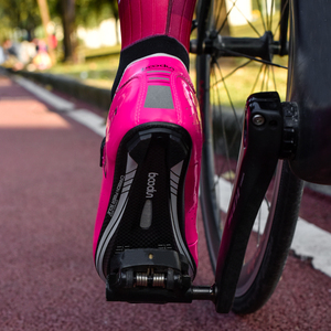 HBG 1855 <span class=keywords><strong>Zapatillas</strong></span> de Ciclismo de carbono para exteriores <span class=keywords><strong>Zapatillas</strong></span> de bicicleta con tacos de doble botón resistentes al desgaste para <span class=keywords><strong>mujer</strong></span> - Product Image 5