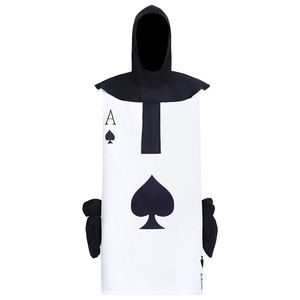 Disfraz de Guerrero del Póker con Diseño de Cartas de Juego, Capa con Capucha y Guantes para Juegos de Rol y Anime - Product Image 1