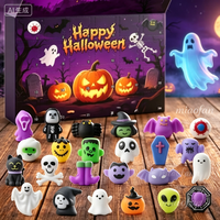 Halloween 2026 Countdown-Kalender Squishy Fidget Toy Blind Box Geist Kürbis Spinne Langsam Aufsteigendes Sensorisches Stressabbau-Spielzeug
