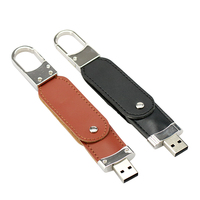Clé USB en cuir personnalisée 8 Go avec porte-clés, nouveau stock, clé USB avec étui en cuir, interface USB 2.0