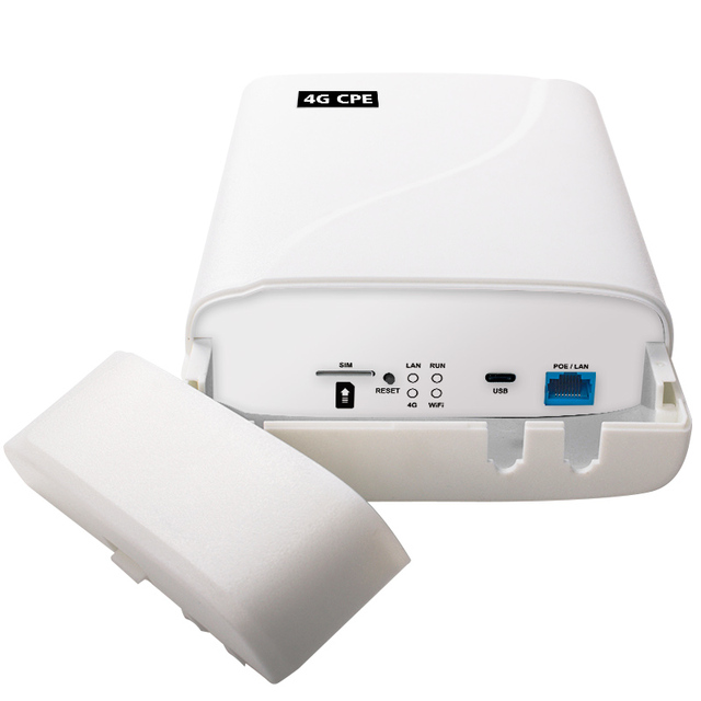 Best-selling 4G CPE Router Waterproof Outdoor Dual-Band WiFi Adapter with VoIP Support 1000Mbps for Convenient Internet Access
