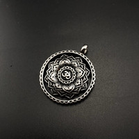 Collier pendentif fleur en acier inoxydable style coréen, personnalisé, tendance, chaîne bambou, accessoire lotus pour étudiants