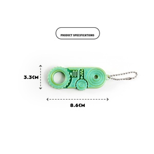 Porte-clés anti-stress imprimé en 3D avec design de dragon, 3-en-1 : Spinner, Slider et Engrenage, en PLA durable, option logo personnalisé, soulagement du stress - Product Image 2