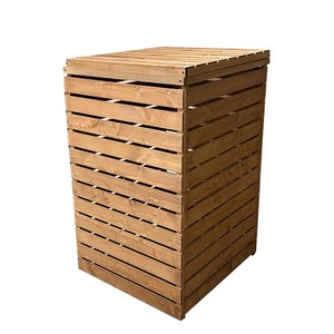 Boîte de rangement pour poubelle à roulettes en <span class=keywords><strong>bois</strong></span> de 240 L, décorative pour extérieur, <span class=keywords><strong>abri</strong></span> pour poubelle de <span class=keywords><strong>jardin</strong></span>, couverture de poubelle avec <span class=keywords><strong>porte</strong></span> - Product Image 3