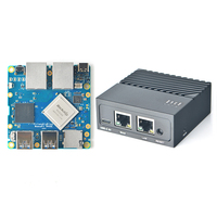 Mini Router Nanopi R4SE OpenWRT con Puertos Ethernet de Doble Gbps, 4GB LPDDR4, 32G EMMC, Basado en el Chip RK3399 para IOT, NAS, Hogar Inteligente